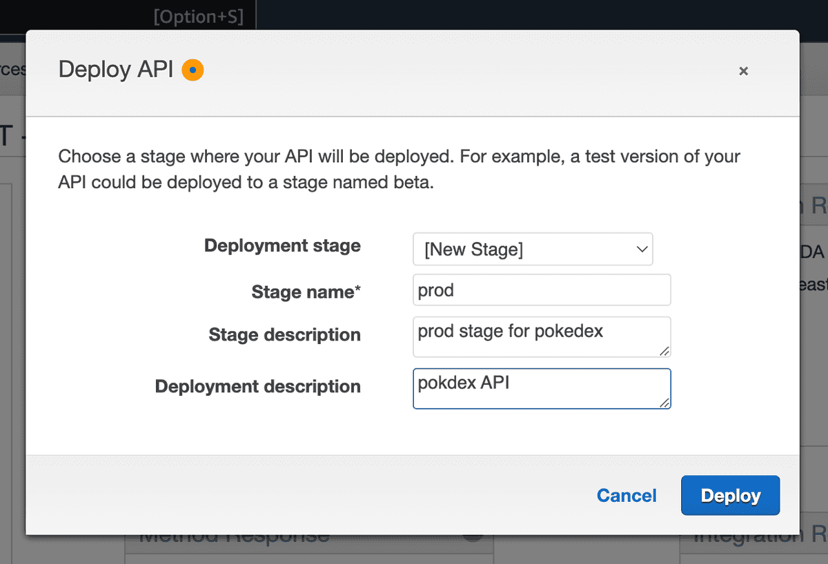 deploying the api